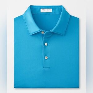 Peter Millar Jasper Blue Solid Performance Jersey Polo MS24EK01S Golf